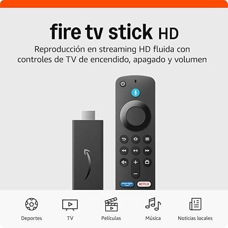 Amazon Fire TV Stick HD (Última generación), con TV en directo gratuita