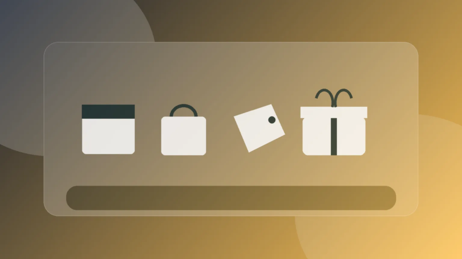 Calendário, saco de compras, etiqueta e embrulho genérico para comparar eventos de compras