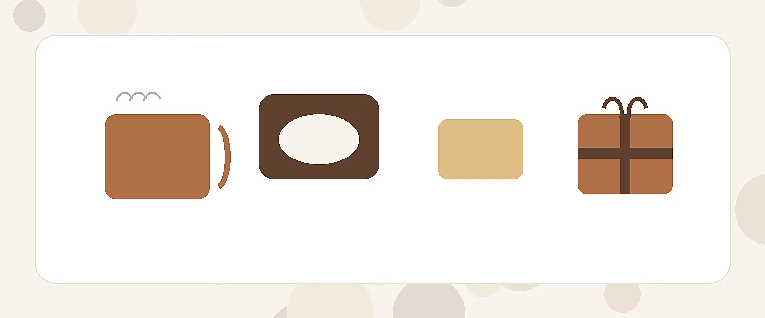 Cafeteira manual, chávena, moinho genérico e embrulho numa bancada clara